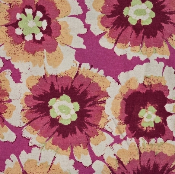 Free People Give Me More Pink Multi Floral Half Sleeve Crop Top Pop Combo Medium - Picture 6 of 14